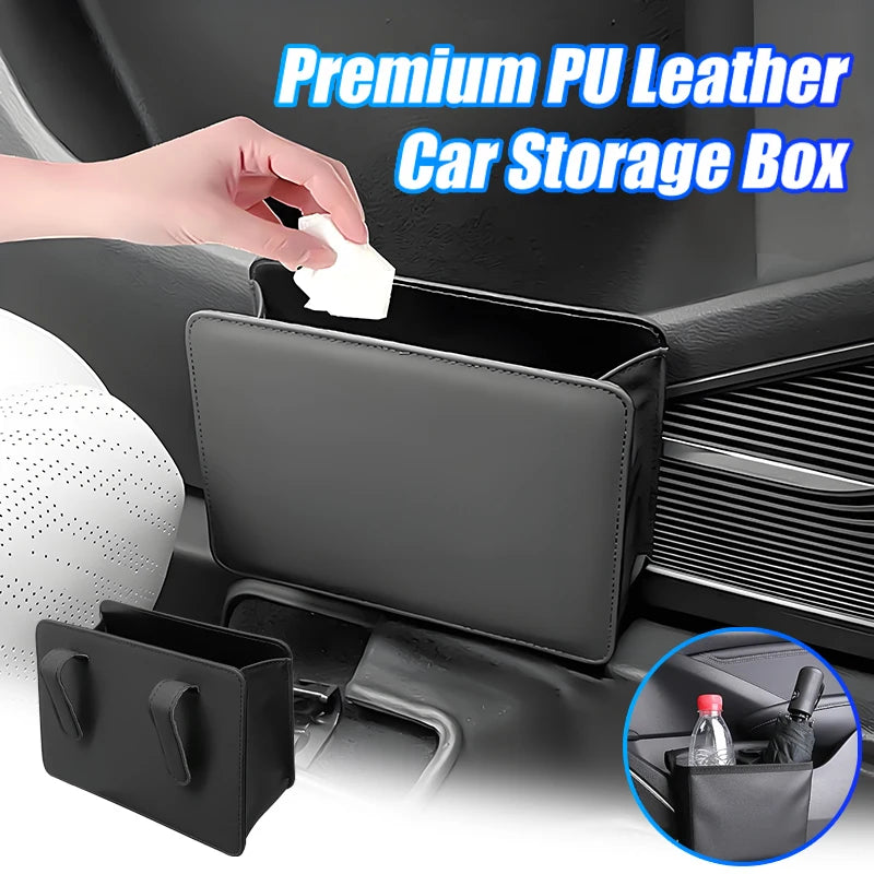Universal Car Side Door Organizer Premium PU Leather