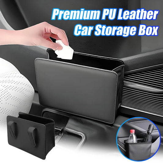 Universal Car Side Door Organizer Premium PU Leather