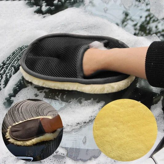 1PC Microfiber Wool Soft Auto Car Washing Gloves