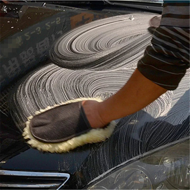 1PC Microfiber Wool Soft Auto Car Washing Gloves
