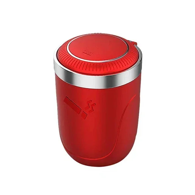 Portable LED Light Push Type Car Ashtray