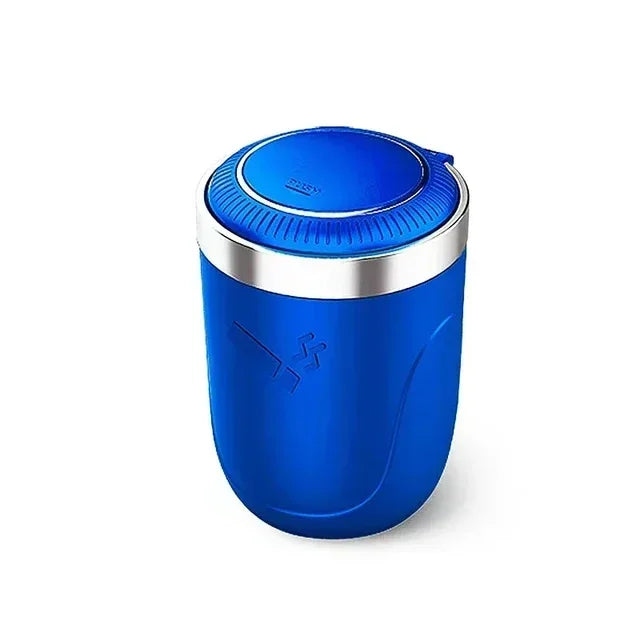 Portable LED Light Push Type Car Ashtray