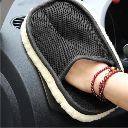 1PC Microfiber Wool Soft Auto Car Washing Gloves