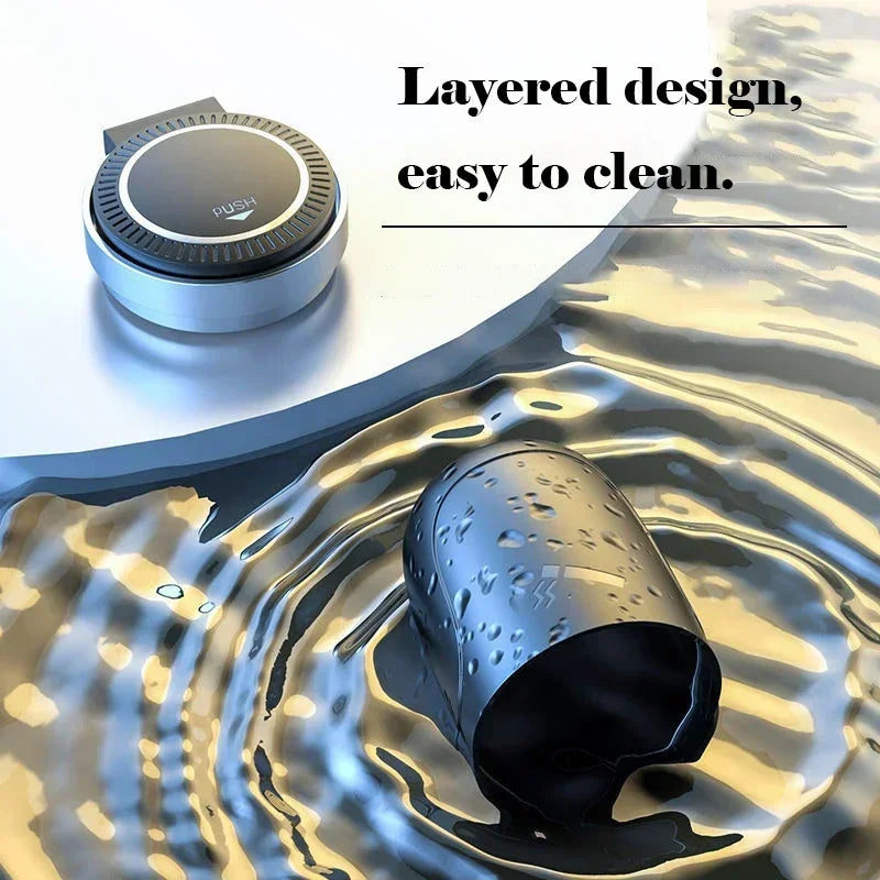 Portable LED Light Push Type Car Ashtray